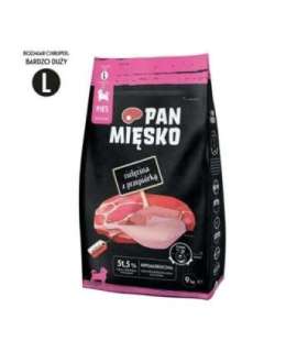 PAN MIĘSKO Veal with quail L - dry food for puppies - 9kg