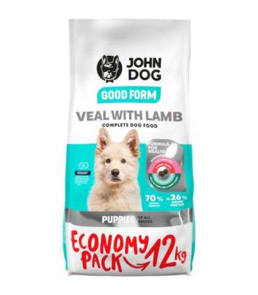 JOHN DOG Good Form Puppy Veal with lamb - dry dog food - 12 kg