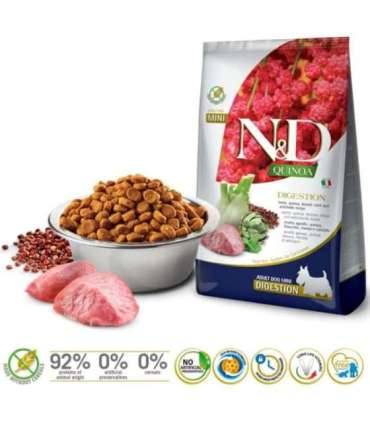 FARMINA N&D N&D Quinoa Digestion Lamb Mini Adult - dry dog food - 800g