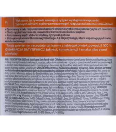 HILL'S PRESCRIPTION DIET Canine Urinary Care c/d Multicare Dry dog food Chicken 1,5 kg