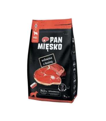 PAN MIĘSKO Beef with goat M - dry dog food - 9kg