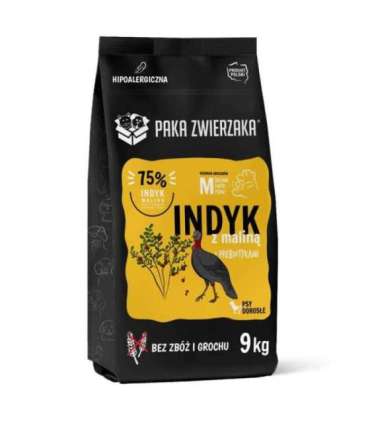 PAKA ZWIERZAKA Turkey with raspberry M - dry dog food - 9kg