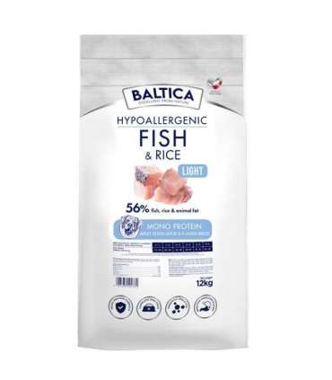 BALTICA Nutraceutic Hypoallergenic Light L/XL Fish with rice - dry dog food - 12kg