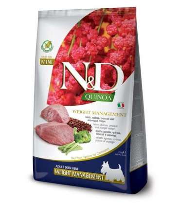 FARMINA N&D Quinoa Dog Weight Management Lamb Adult Mini - dry dog food - 2.5 kg