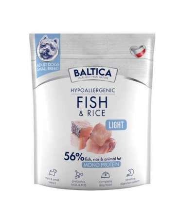 BALTICA NUTRACEUTIC Hypoallergenic Fish & Rice Light XS / S 1kg