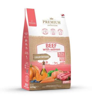 POKUSA Premium Selection Puppy Beef with salmon - dry dog food - 12kg