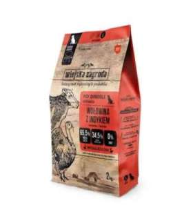 WIEJSKA ZAGRODA Beef with turkey L - dry dog food - 2kg
