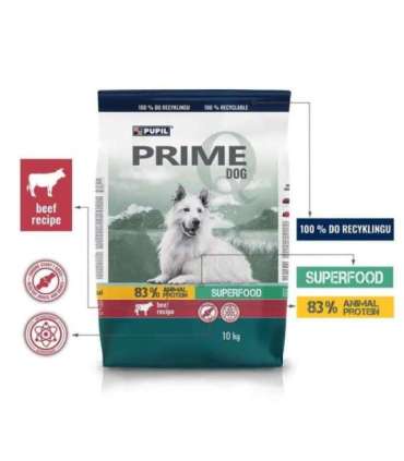 PUPIL Prime bogata w wołowinę z warzywami 10 kg