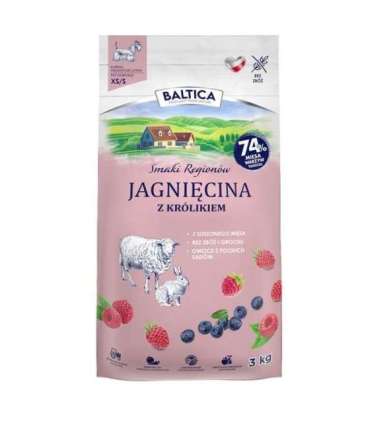 BALTICA SMAKI REGIONÓW Jagnięcina z królikiem XS / S  3kg