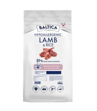 BALTICA Nutraceutic Hypoallergenic S Lamb with rice - dry dog food - 12kg