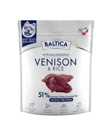 BALTICA NUTRACEUTIC Hypoallergenic Venison & rice XS / S 1kg