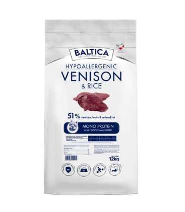 BALTICA NUTRACEUTIC Hypoallergenic Venison & rice XS / S 12kg