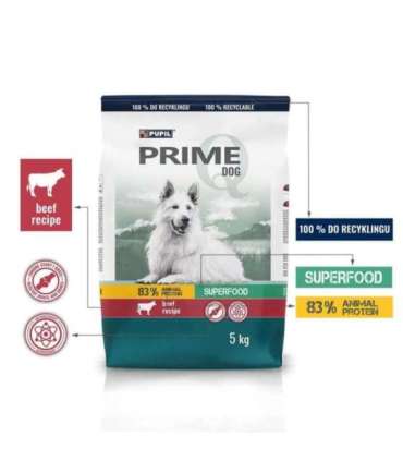 PUPIL Prime bogata w wołowinę z warzywami 5 kg