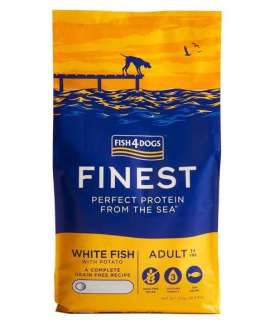 FISH4DOGS Finest Ocean White fish M/L - dry dog food - 12kg