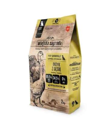 WIEJSKA ZAGRODA Turkey with goose M - dry dog food - 2kg