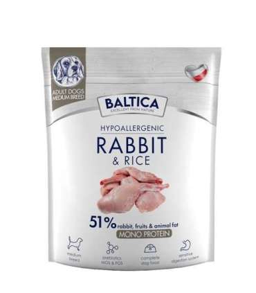BALTICA NUTRACEUTIC Hypoallergenic Rabbit & Rice M 1kg