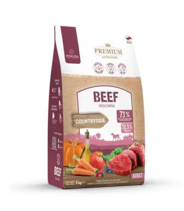 POKUSA Premium Selection Beef Adult - dry dog food - 3kg