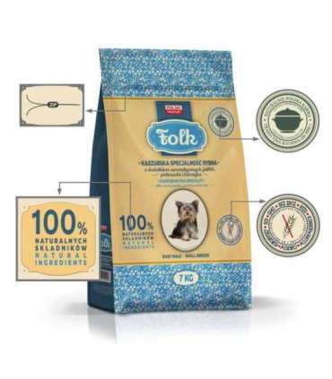 FOLK Small breeds Kashubian-style fish specialty with apples, parsley and lovage - dry dog food - 7kg