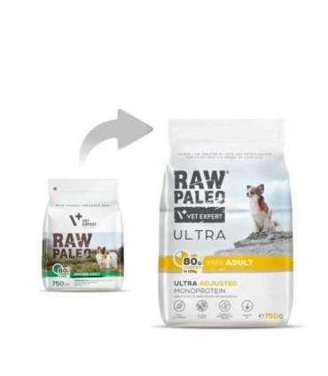 RAW PALEO Ultra Mini Adult Turkey - dry dog ​​food - 750 g