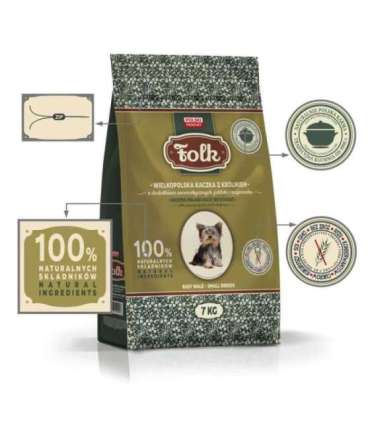 FOLK Small breeds Traditional Greater Poland duck with rabbit, apples and marjoram - dry dog food - 7kg