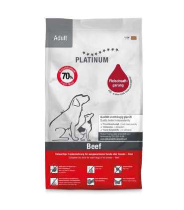 PLATINUM Adult Beef - semi-moist dog food - 1,5kg