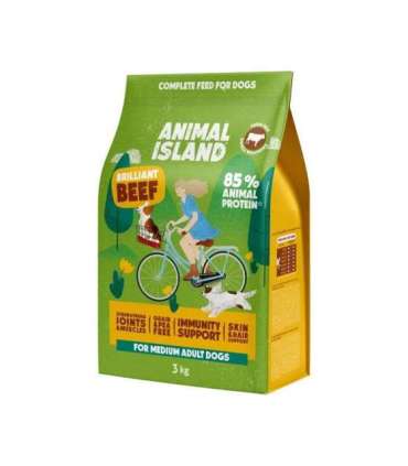ANIMAL ISLAND Brilliant beef - dry dog food - 3kg