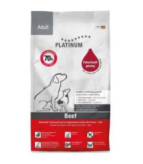 PLATINUM Adult Beef - semi-moist dog food - 5kg