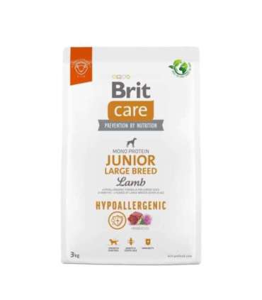 BRIT Care Hypoallergenic Junior Large Breed Lamb - dry dog food - 3 kg