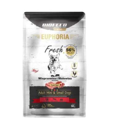 EUPHORIA Fresh Adult Pork with beef XS/S - dry dog food - 50g