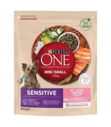 PURINA One Mini/Small Sensitive Salmon, rice - dry dog food - 800 g