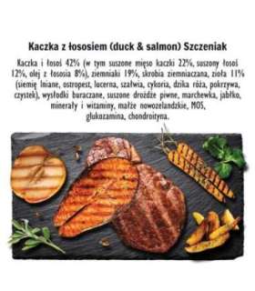 PAKA ZWIERZAKA Puppy Duck with salmon S - dry dog food - 9kg