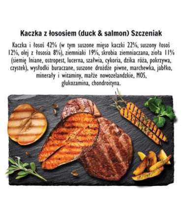PAKA ZWIERZAKA Puppy Duck with salmon S - dry dog food - 9kg