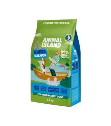 ANIMAL ISLAND Adult Medium Salmon - dry dog food - 12kg