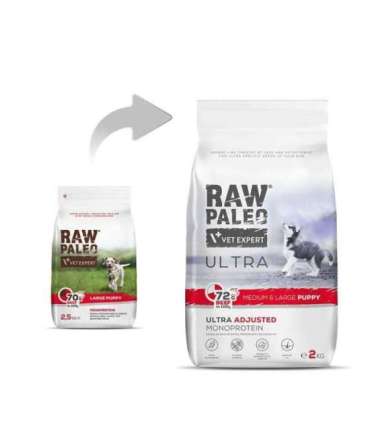 RAW PALEO Ultra Medium&Large Puppy Beef - dry food for puppies - 2 kg