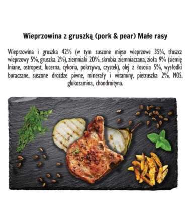 PAKA ZWIERZAKA Pork with pear S - dry dog food - 1,5kg