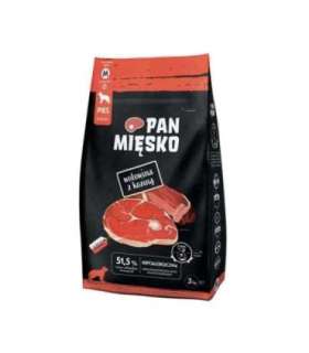 PAN MIĘSKO Beef with goat M - dry dog food - 3kg