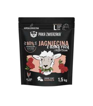 PAKA ZWIERZAKA Puppy Lamb with wild rose L - dry dog food - 1,5kg