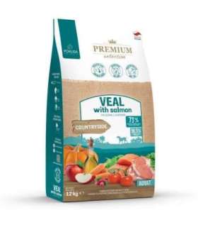 POKUSA Premium Selection Veal with salmon Adult - dry dog food - 12kg