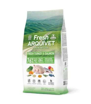 ARQUIVET Fresh Puppy Turkey and Salmon - semi-moist dog food - 10kg