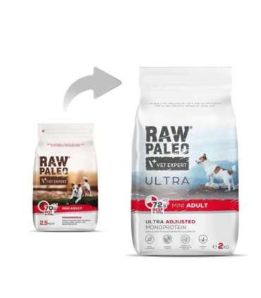 RAW PALEO Ultra Mini Adult Beef - dry dog ​​food - 2 kg