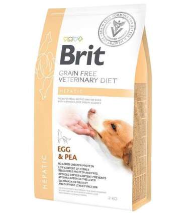 BRIT Grain Free Veterinary Diet Hepatic Egg&Pea - dry dog food - 2 kg
