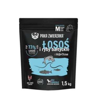 PAKA ZWIERZAKA Salmon with Baltic fish M - dry dog food - 1,5kg