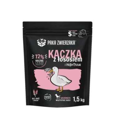 PAKA ZWIERZAKA Puppy Duck with salmon S - dry dog food - 1,5kg