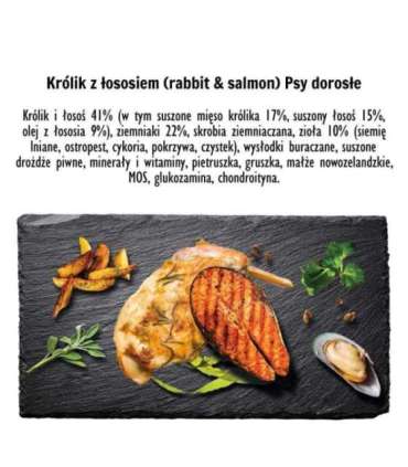 PAKA ZWIERZAKA Rabbit with salmon M - dry dog food - 3kg