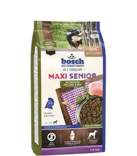 Bosch Hundefutter Maxi Senior Geflügel, 1er Pack (1 x 12.5 kg) Poultry, Rice
