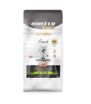 BIOFEED Euphoria Fresh Adult Mini & Small Turkey with lamb - dry dog food - 8kg