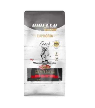 BIOFEED Euphoria Fresh Adult Mini & Small Pork with beef - dry dog food - 8kg