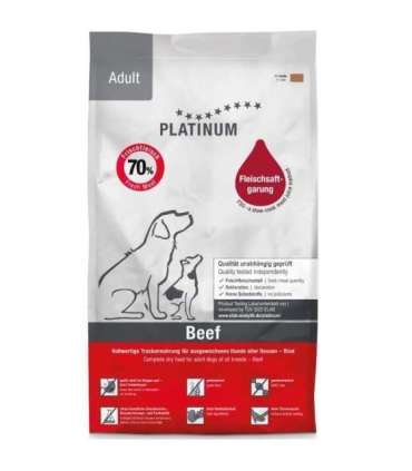 PLATINUM Adult Beef - semi-moist dog food - 15kg
