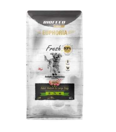BIOFEED Euphoria Fresh Adult Medium & Large Turkey with lamb - dry dog food - 12kg