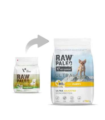 RAW PALEO Ultra Mini Puppy Turkey - dry food for puppies - 750 g